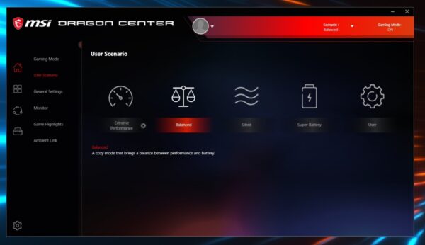 Review MSI GP66 Leopard 43 MSI Dragon Center