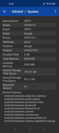 AIDA64 OPPO A76 1