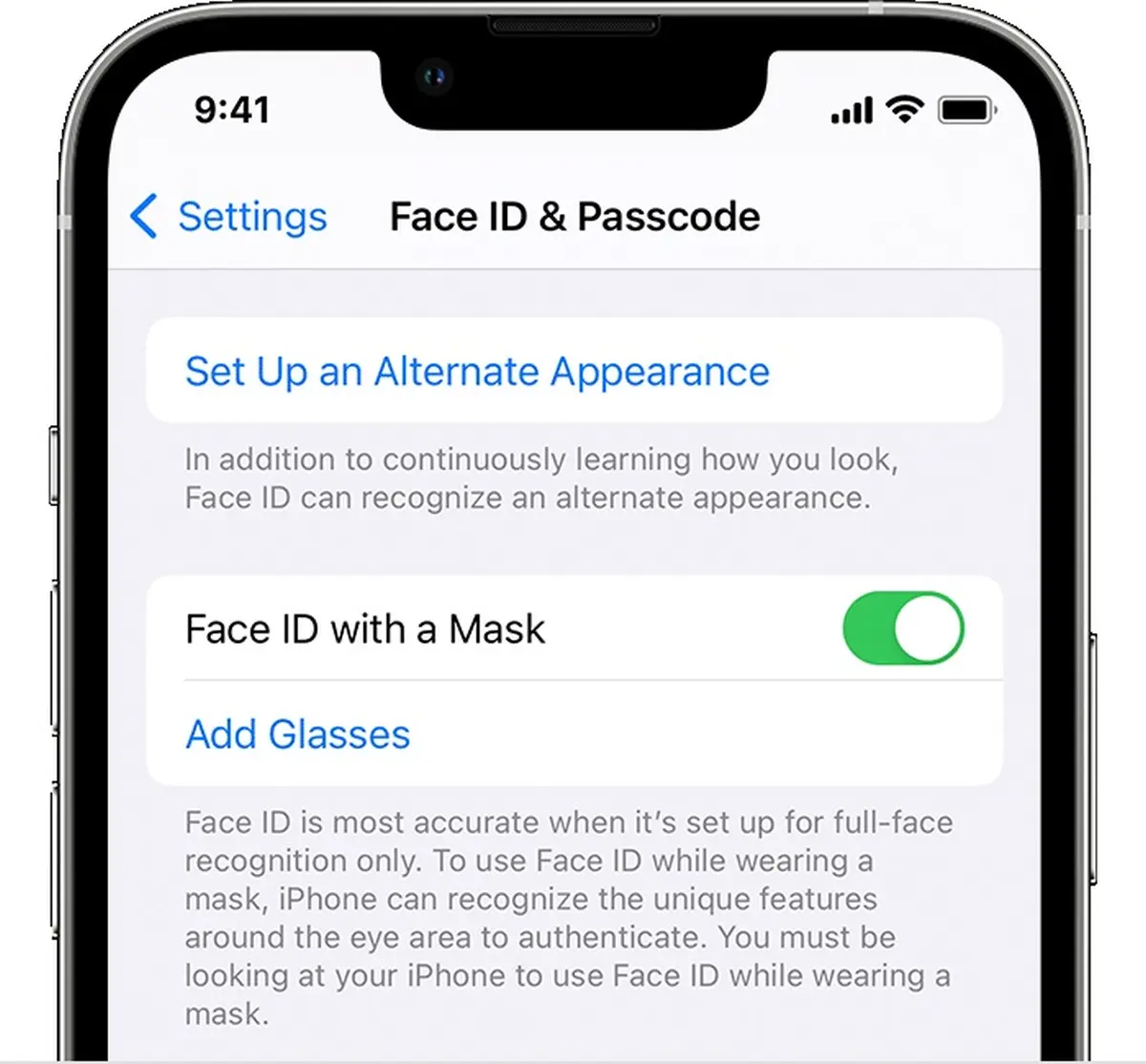 Face ID with mask 1