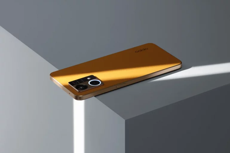 OPPO Reno7 Sunset Orange Kulit Fiberglass