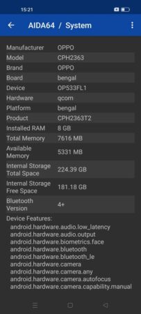 Review OPPO Reno7 41 AIDA64 OPPO Reno7 1