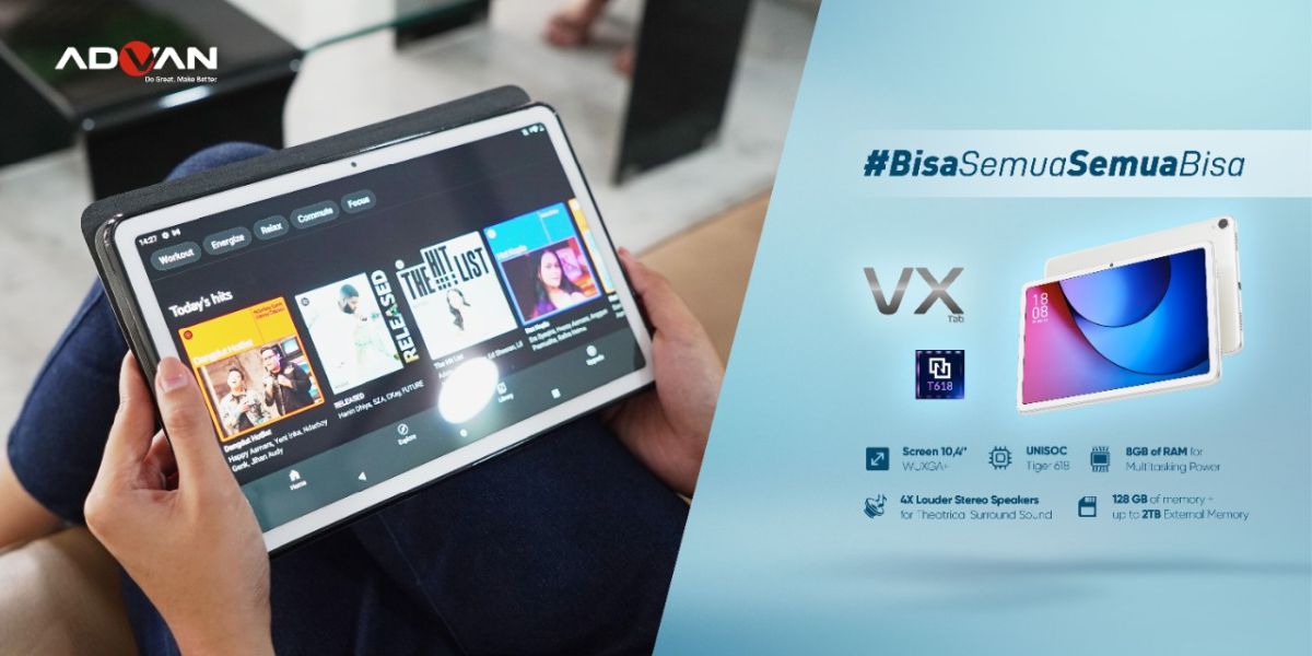 Advan Tab VX: Tablet Android 3 Jutaan Untuk Produktivitas Dan Hiburan ...