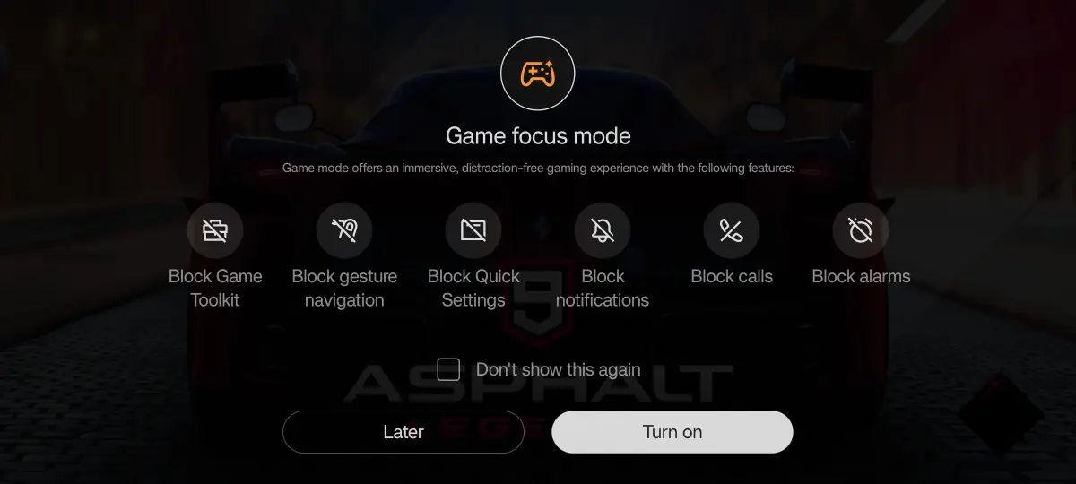 Game Focus Mode Reno7 Z 5G