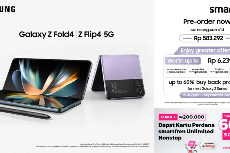 Smartfren unlimited nonstop Samsung Galaxy Z Fold4 5G dan Flip4 5G unlimited nonstop