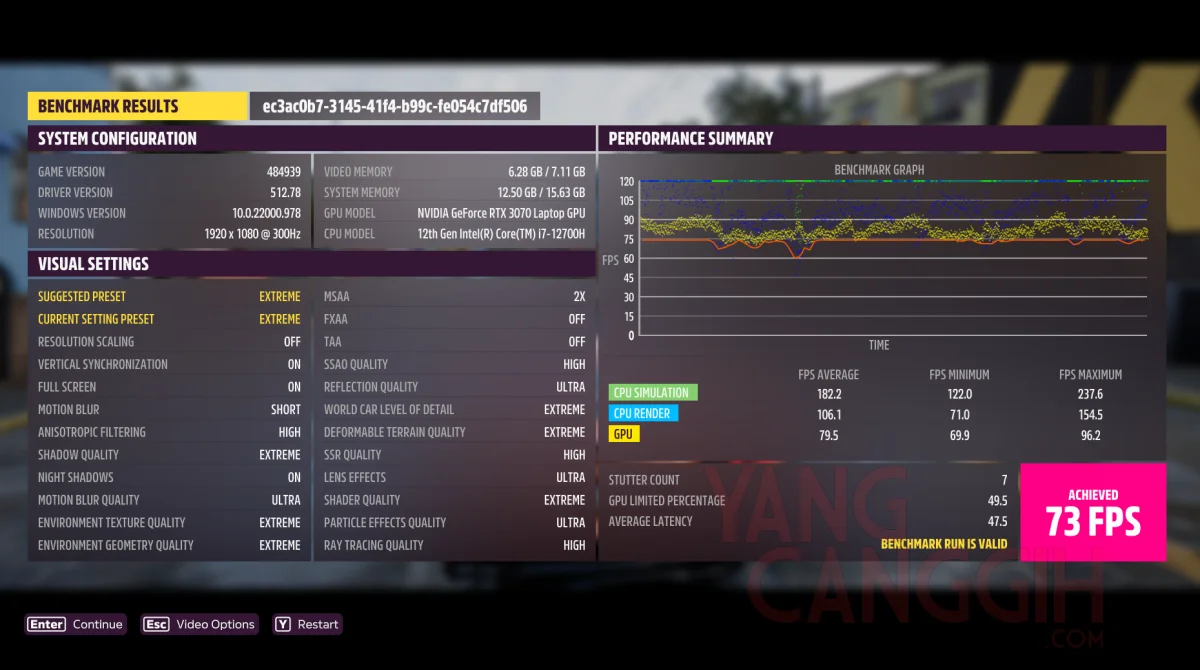 Forza Horizon 5 1080p Extreme RT High
