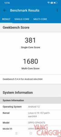Geekbench OPPO A77s