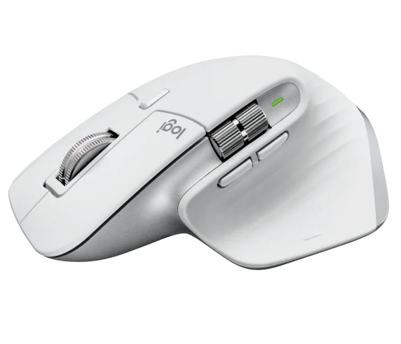 mx master 3s mouse top side view pale gray
