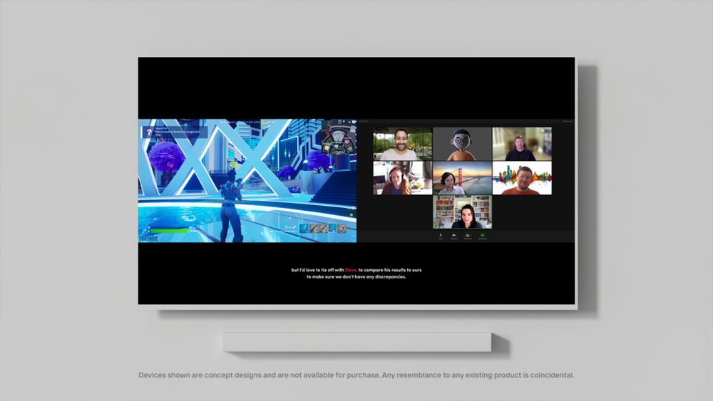 splitscreen gaming and video call