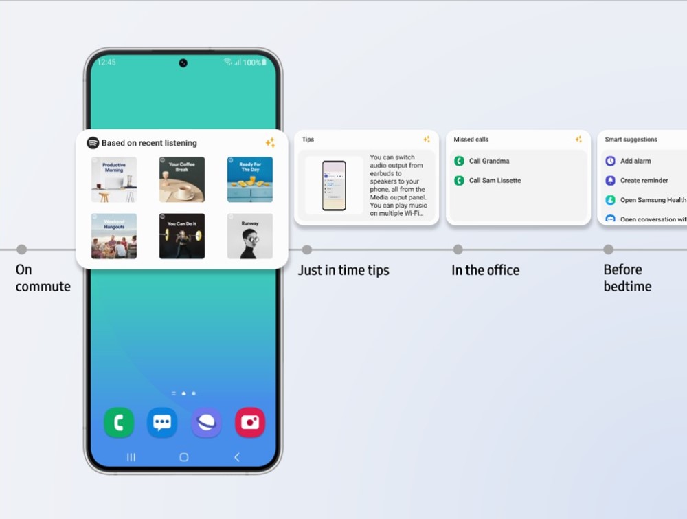 Samsung One UI 5.1 Smart Suggestion Spotify