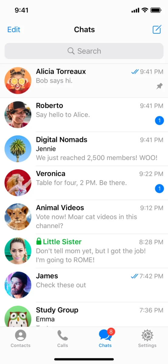 chat telegram