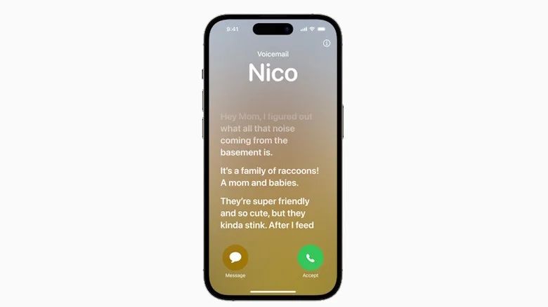 live voicemail iOS 17