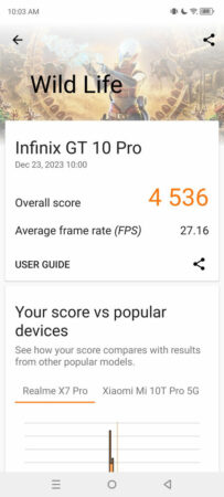 3DMark Infinix GT 10 Pro