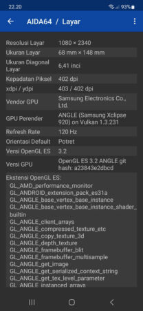 Review Samsung Galaxy S23 FE 44 AIDA64 Samsung Galaxy S23 FE 3
