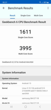 Review Samsung Galaxy S23 FE 47 Geekbench Samsung Galaxy S23 FE