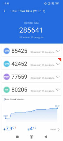 Review Redmi 13C 43 Antutu Redmi 13C