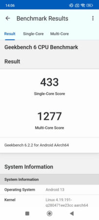 Review Redmi 13C 44 Geekbench Redmi 13C