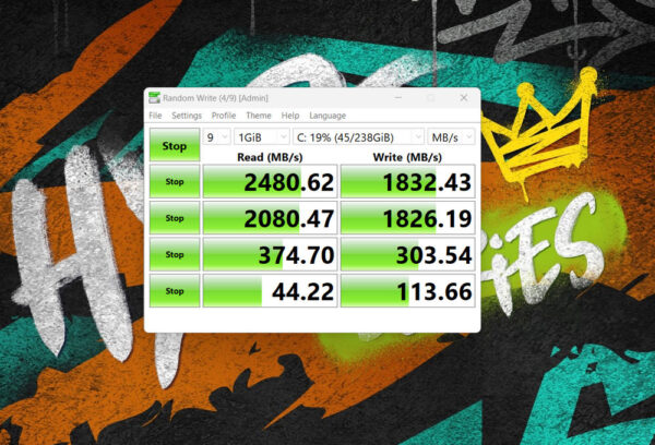 CrystalDiskMark Axioo Hype 5 AMD