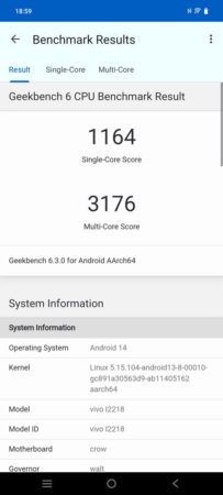 Review iQOO Z9 43 Geekbench iQOO Z9
