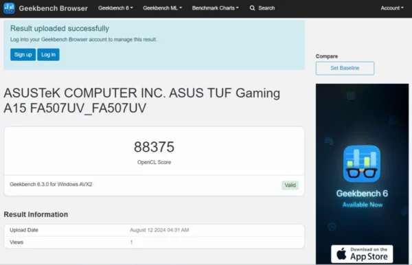 review ASUS TUF Gaming A15 (2024) 36 ASUS TUF Gaming A15 2024 benchmark 9