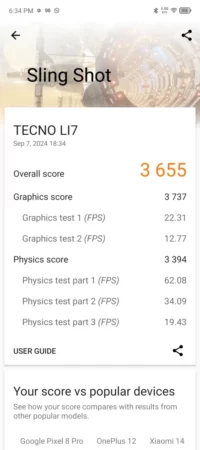 benchmark TECNO POVA 6 5