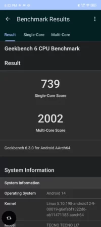 benchmark TECNO POVA 6 6