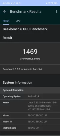 benchmark TECNO POVA 6 7