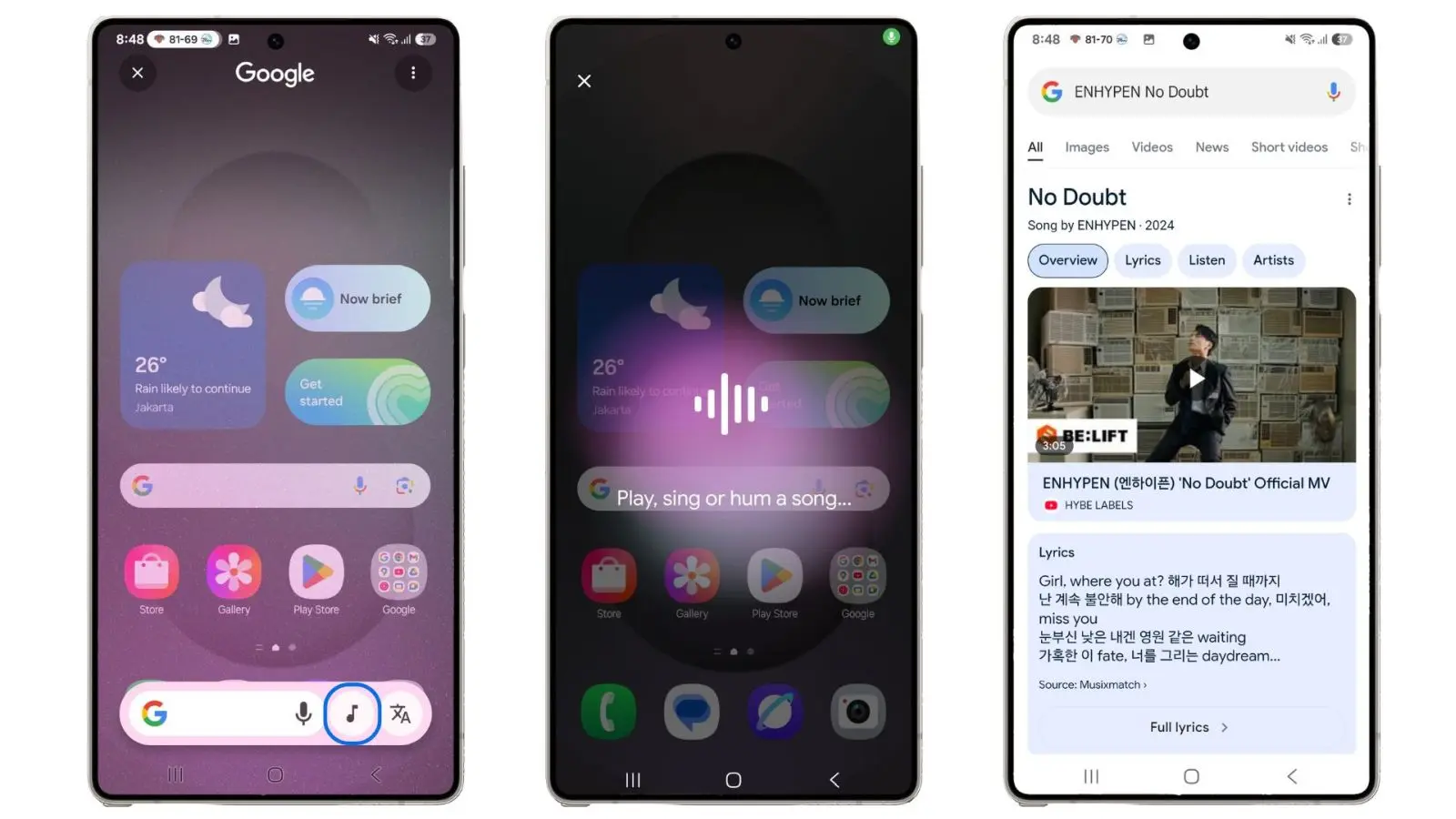 Cara Mudah Mencari Informasi Judul Lagu dan Obyek di Samsung Galaxy S25 Series 19 mencari lagu dengan Circle to Search di samsung galaxy s25