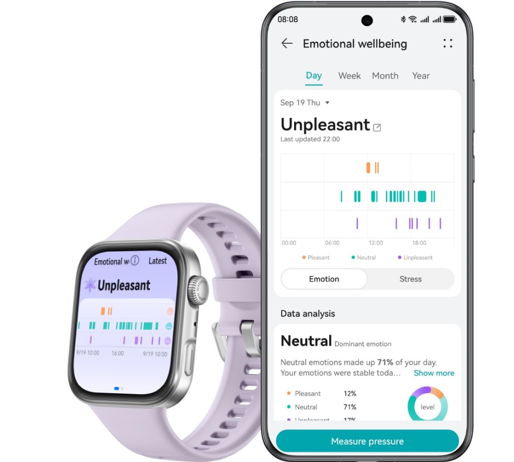 huawei watch fit4 emotional wellbeing insights