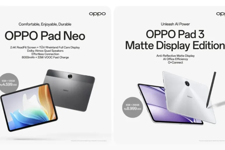 OPPO Pad 3 Matte Display dan Pad Neo 1 OPPO Pad 3 Matte Display dan Pad Neo