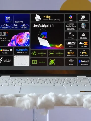 Acer Swift Edge 14 AI, Laptop Ultra Ringan Pertama di Dunia dengan Corning Gorilla Glass Matte Pro 28 acer swift edge 14 AI