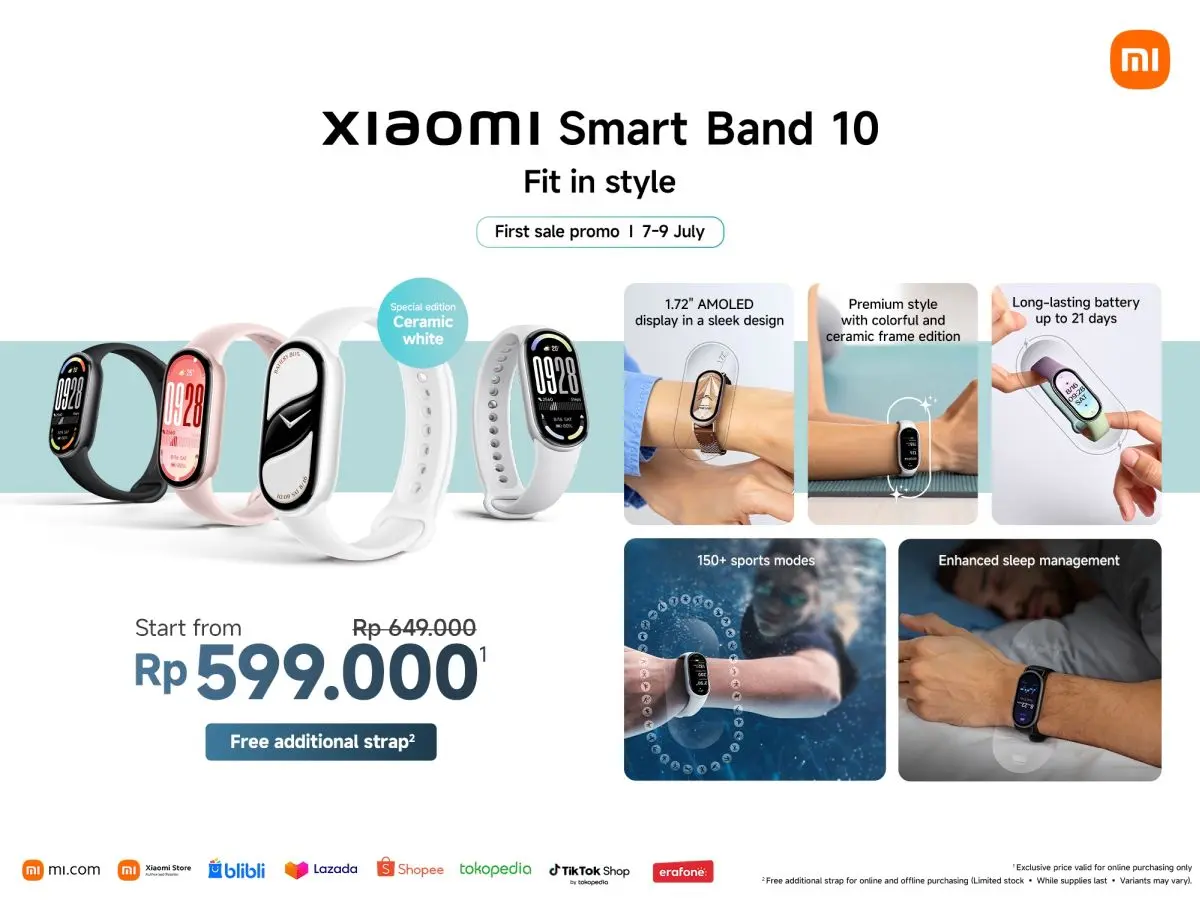 promo Xiaomi Smart Band 10 Juli 2025
