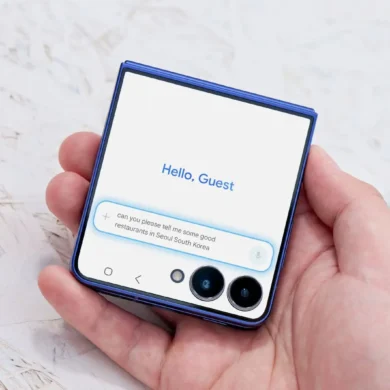 samsung galaxy flip7 gemini live cover screen