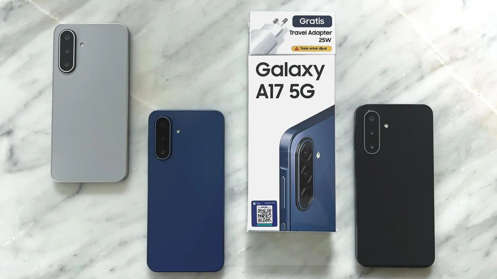 Samsung Galaxy A17 5G dengan Travel Adapter 25W