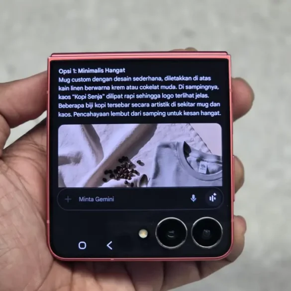 Tips : Cara Menggunakan Gemini AI di Samsung Galaxy Z Flip7 untuk Menciptakan Konten Promosi Usahamu 23 Galaxy Z Flip7 dan Gemini AI Jadi Solusi Naikan Level Bisnismu