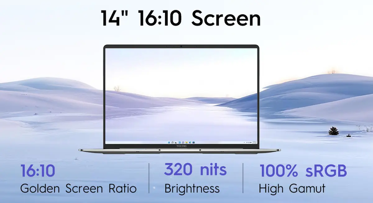 TECNO MegaBook T14 Air Resmi Dirilis, Harga Mulai 9,499 Juta Rupiah 26 TECNO MegaBook T14 Air 3