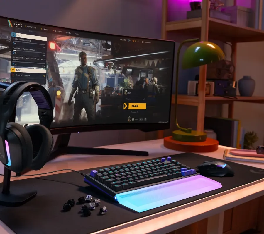 Logitech G512 X 75 G512 X PALM REST 75 LIFE Black Beauty Arc Raiders