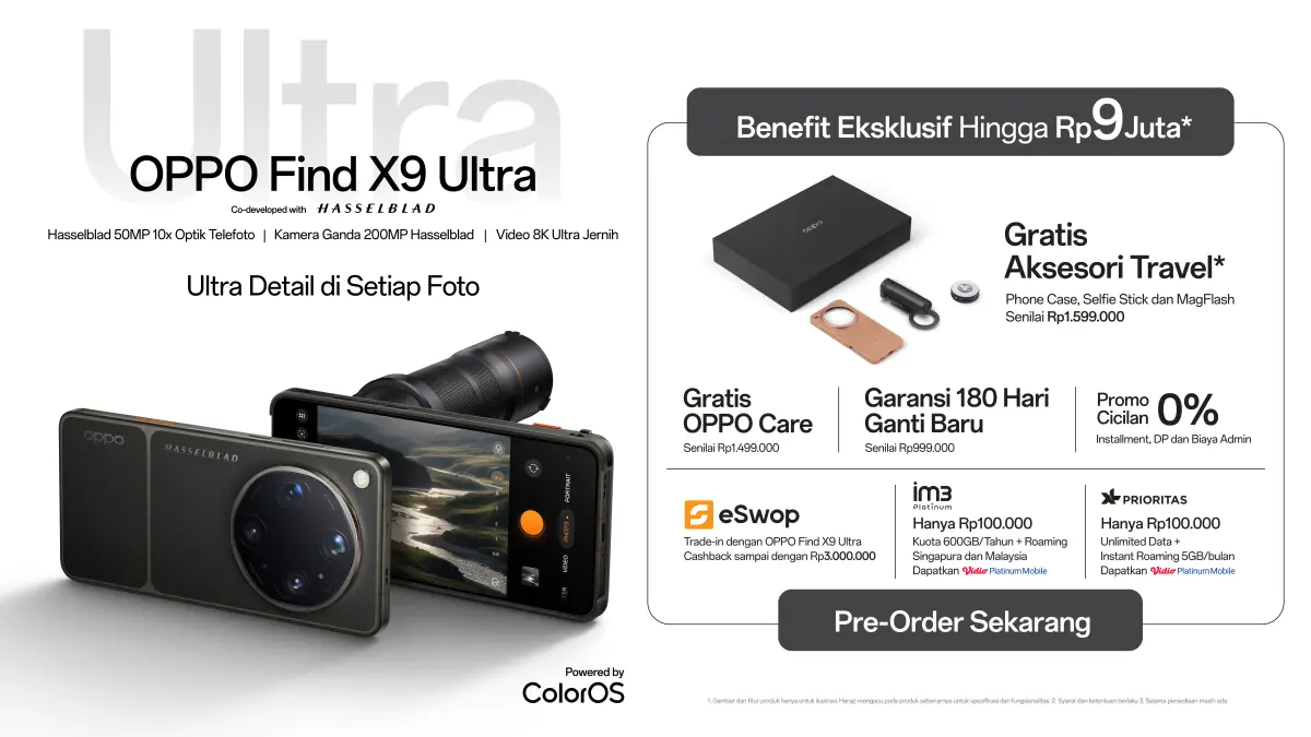 Promo Eksklusif Early Pre order OPPO Find X9 Ultra