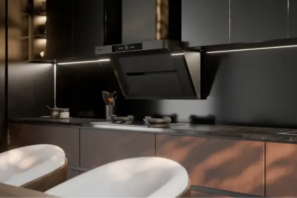 modena chimney cooker hood built in hob dapur