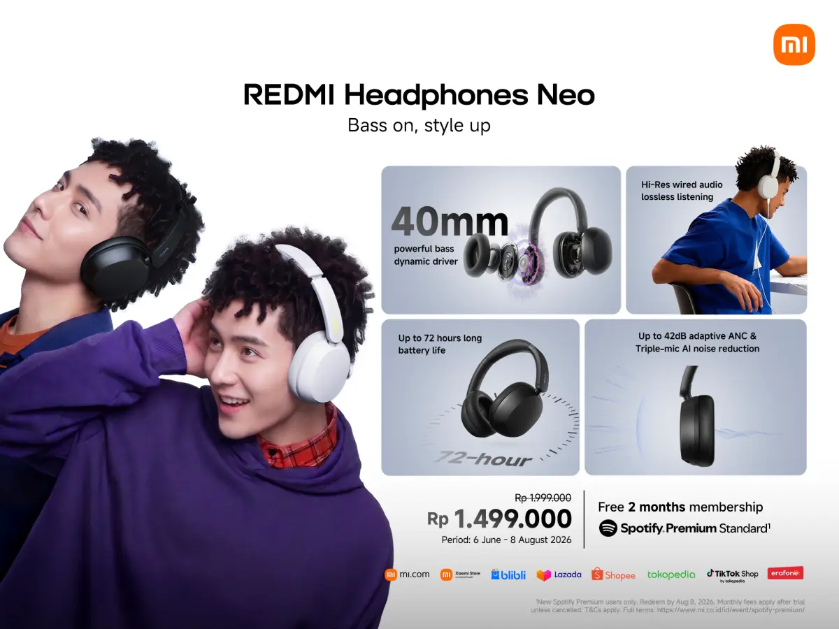 Xiaomi Resmi Luncurkan REDMI Pad 2 9.7 dan REDMI Headphone Neo di Indonesia 21 KV REDMI Headphone Neo