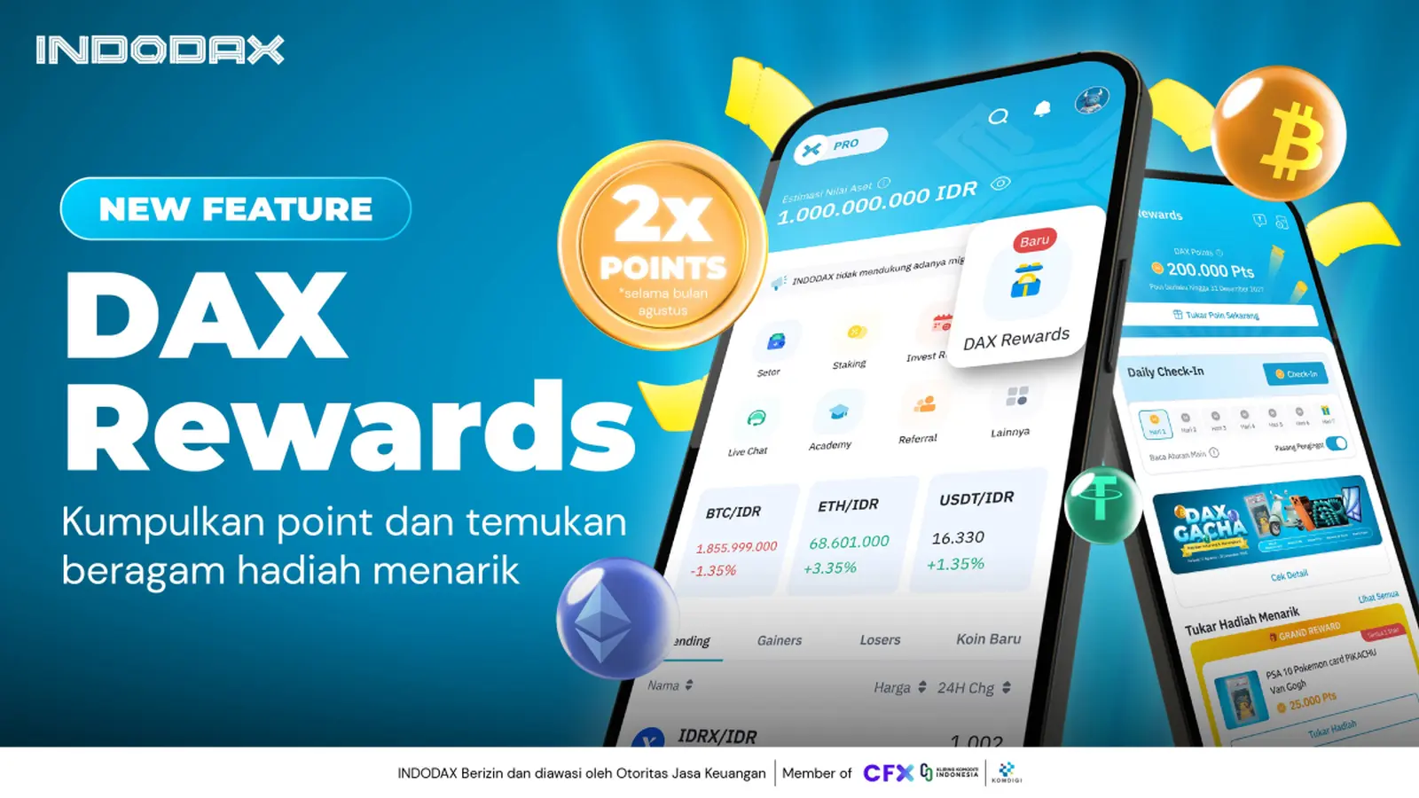 Indodax Gamification dax rewards